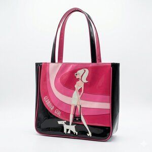 Glamour Pink and Black Tote Bag